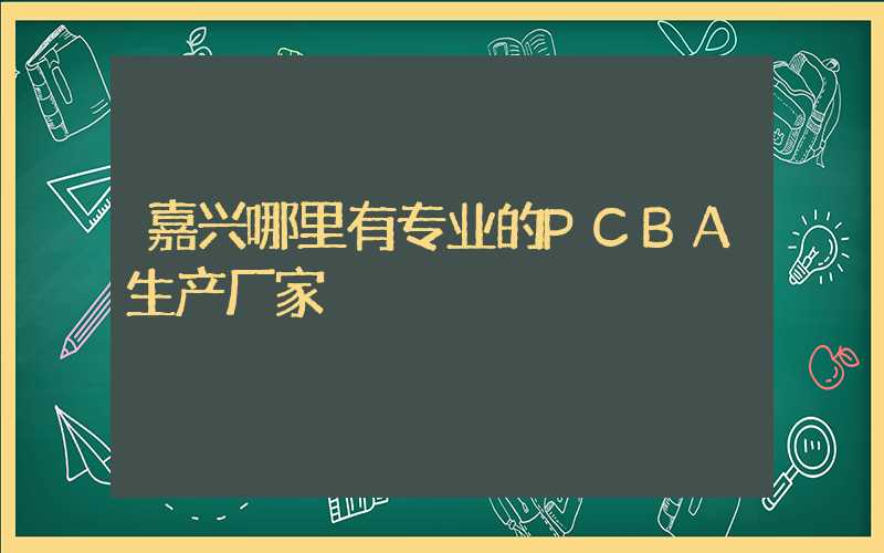 嘉兴哪里有专业的PCBA生产厂家