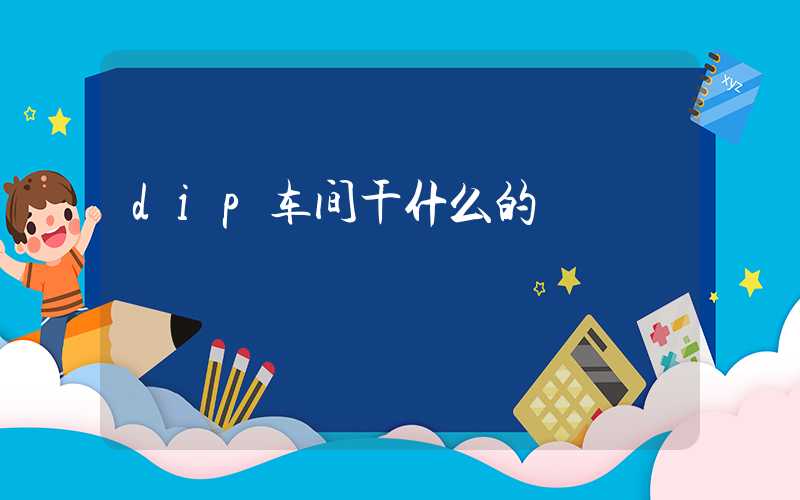 dip车间干什么的