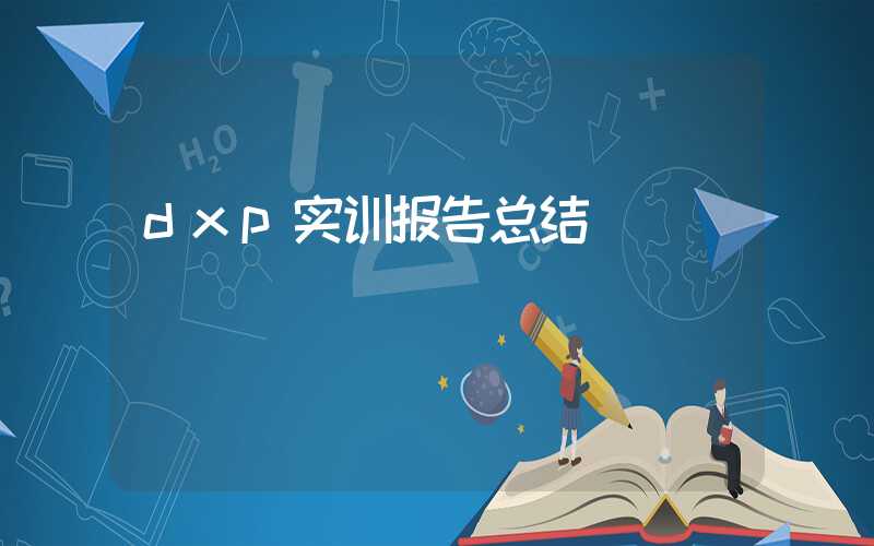 dxp实训报告总结