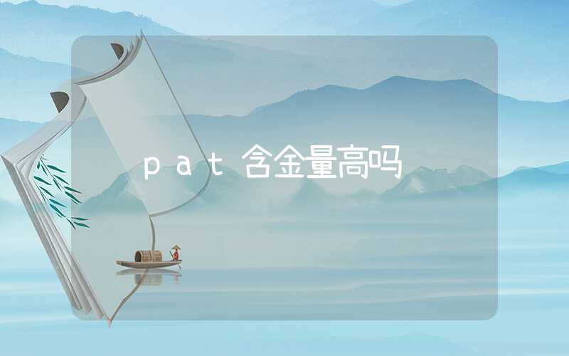 pat含金量高吗